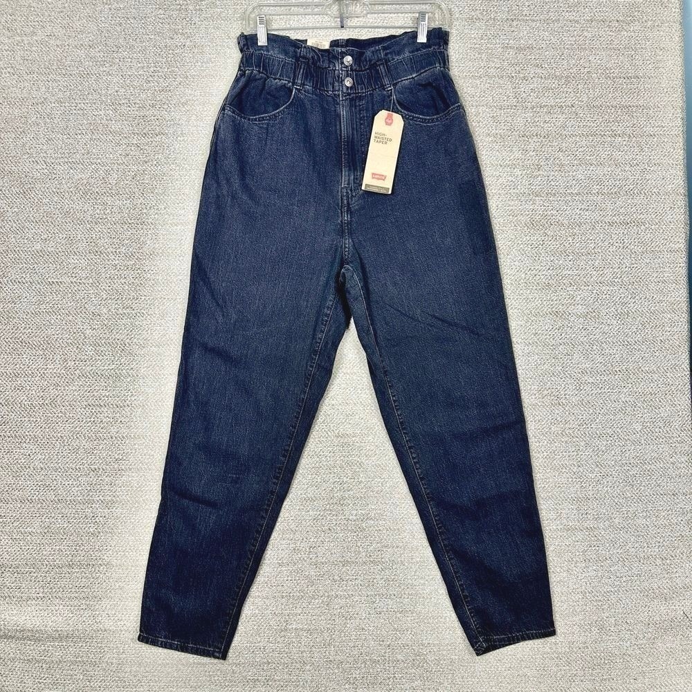 Levi's Sz 8 Jeans 80's High Waisted Taper Paperbag Black 29x27 Ankle w/ Tags